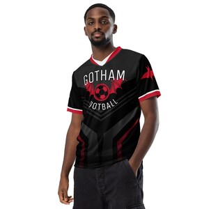 Bruce Wayne #22 Gotham Bats Football Club Recycled Unisex Sports Jersey