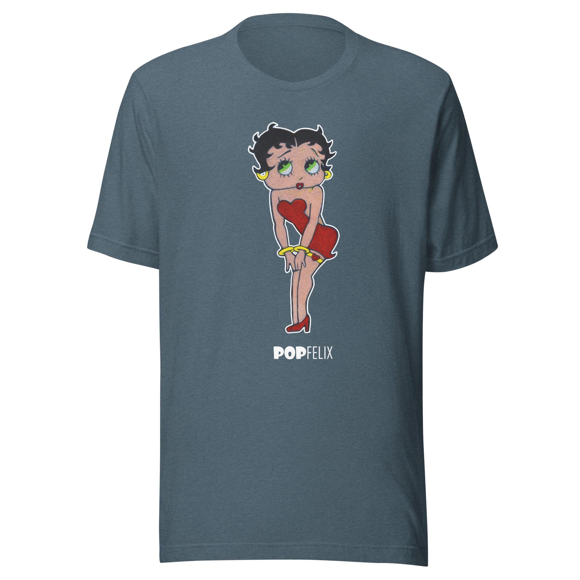 Retro Cartoon Betty Boop Drawing Unisex Pop Felix T-shirt - Eight 