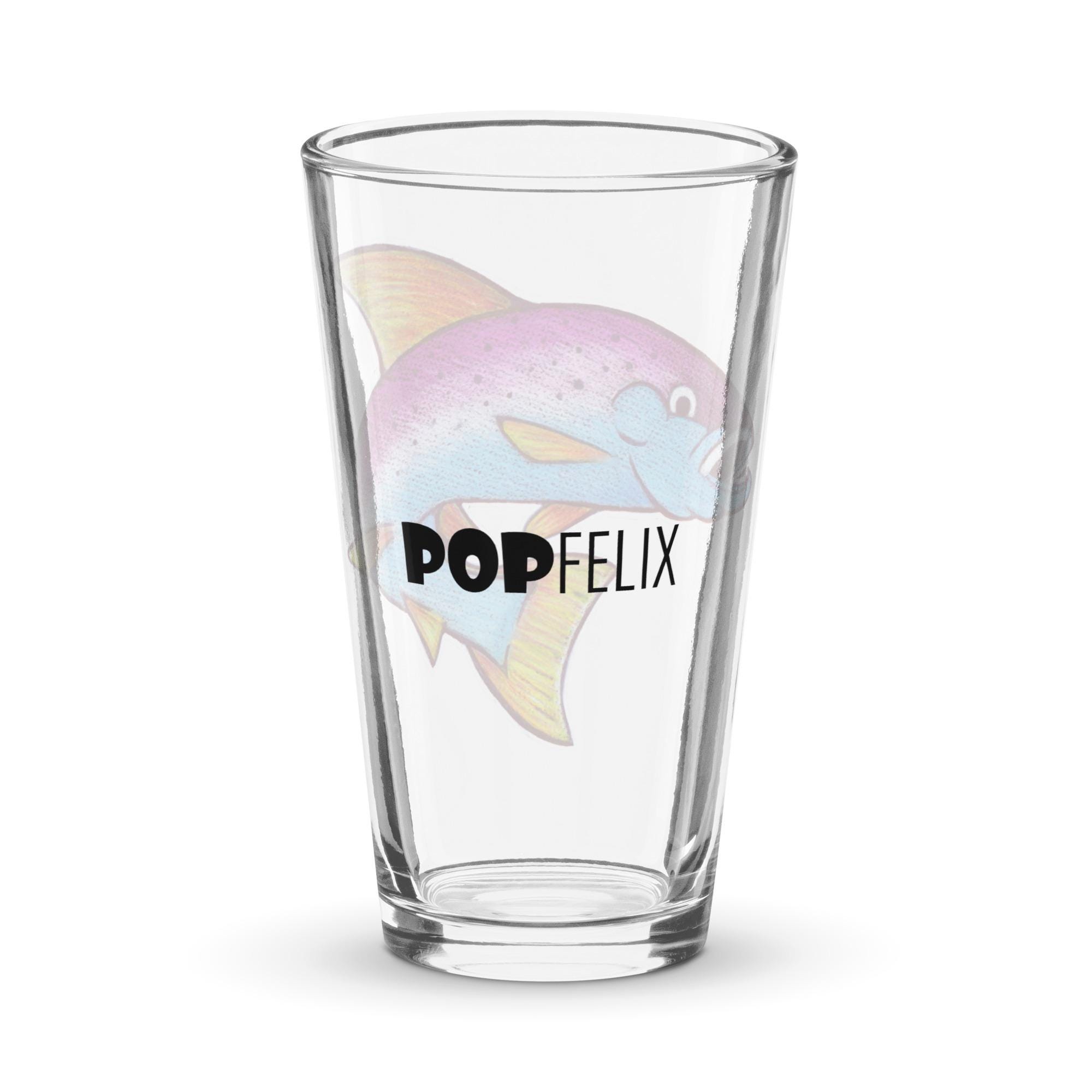 16 Oz Jumping Rainbow Trout Fish Shaker Pop Felix Pint Glass - Etsy