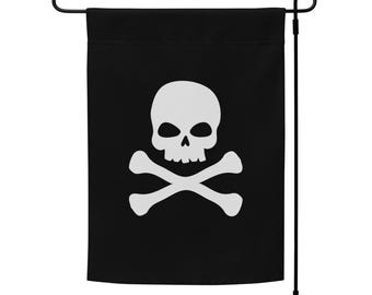 ドクロと骨の海賊旗：カスタムバイクタペストリー - Etsy 日本