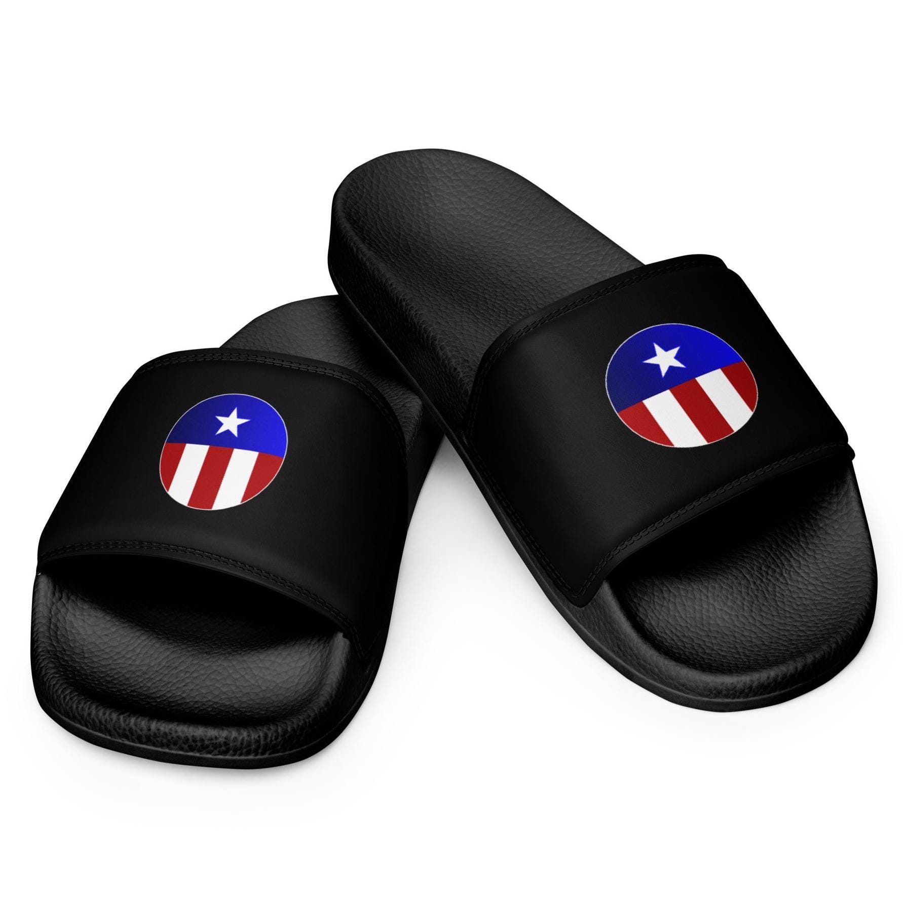 Men’s Puerto Rican Flag PR Boricua Pop Felix Sandals Slides - Two Colors