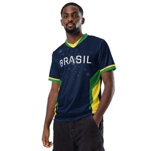 Reimagined Navy Brazil Team Pele #10 Brasil PopFelix Historical Designer Unisex Sports Jersey