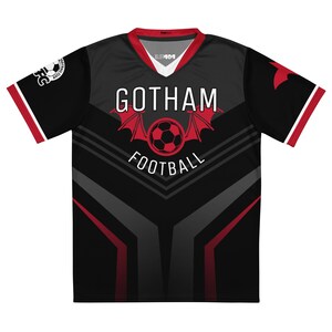 Bruce Wayne #22 Gotham Bats Football Club Recycled Unisex Sports Jersey