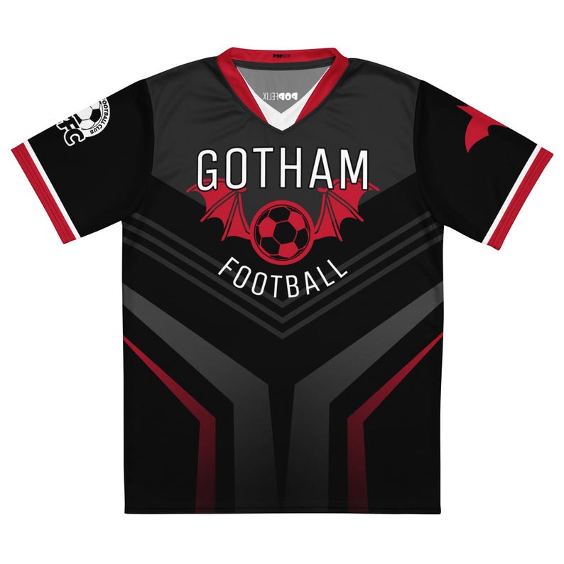 Bruce Wayne #22 Gotham Bats Football Club Recycled Unisex Sports Jersey
