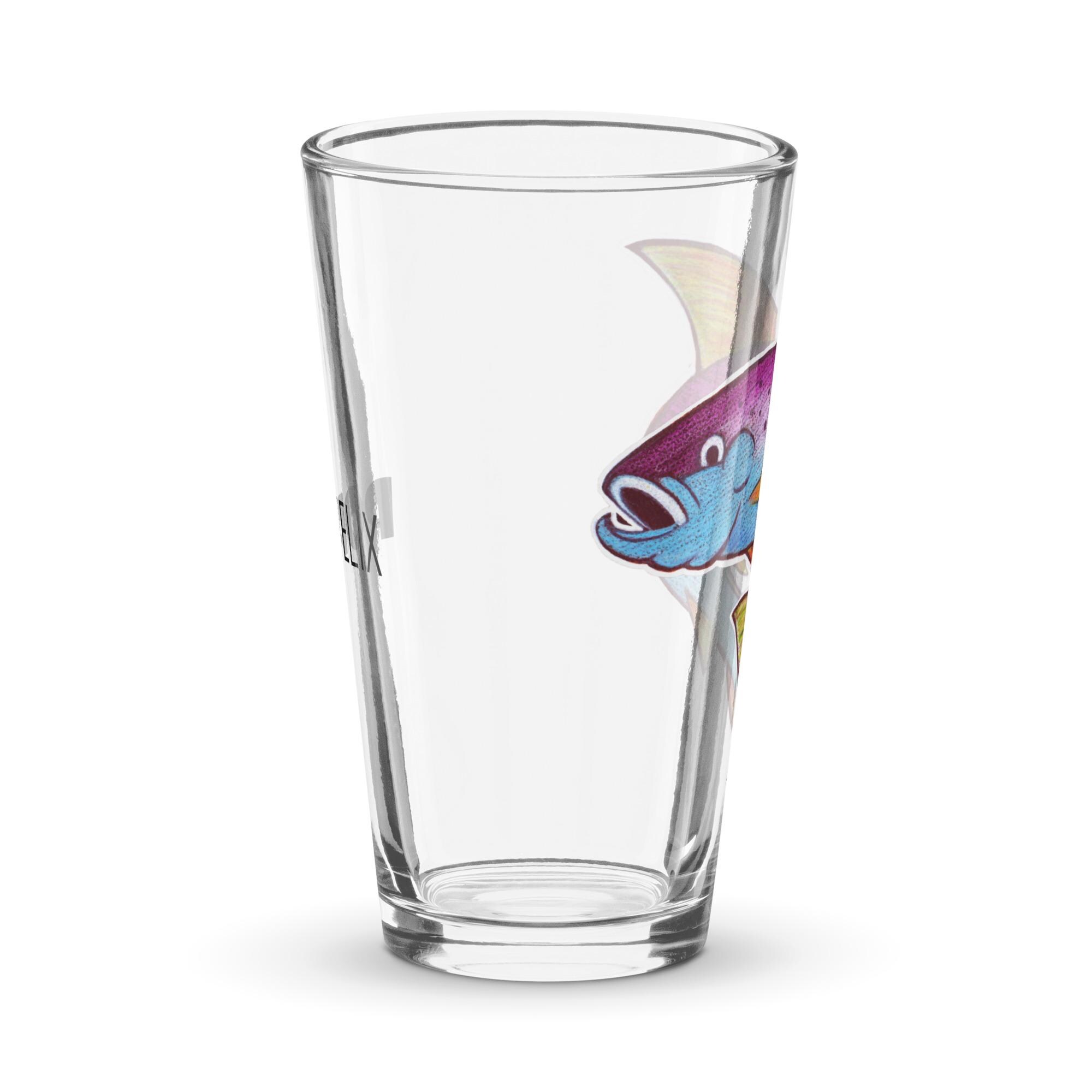 16 Oz Jumping Rainbow Trout Fish Shaker Pop Felix Pint Glass - Etsy