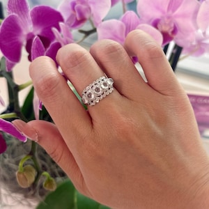 Exquisite Icy Burmese Jade Ring with Diamonds | 18K White Gold | Natural, Non-Treated | Luxury Fine Jewelry