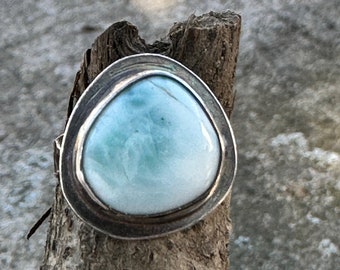 Larimar and Sterling Silver Ring