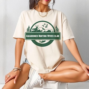 Hunting Wives Club T-shirt, Outdoor Apparel, Funny Hunting Shirt, Gift for Hunter, Camouflage Tee, Huntress Clothing image 1