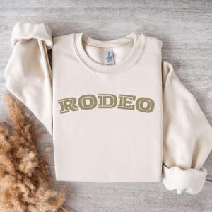 Rodeo Sweatshirt, Western Cowboy Ranch Men Women, Cowgirl Rodeo Top, Country Music Festival Apparel, Horse Riding Crewneck Jumper, Rodeo