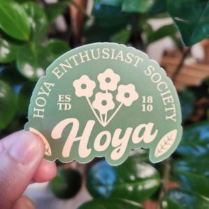 Hoya carnosa-sticker voor plantenmoeders schattig hoya-bloemontwerp voor plantenliefhebbers en hoya-liefhebbers plantenstickers