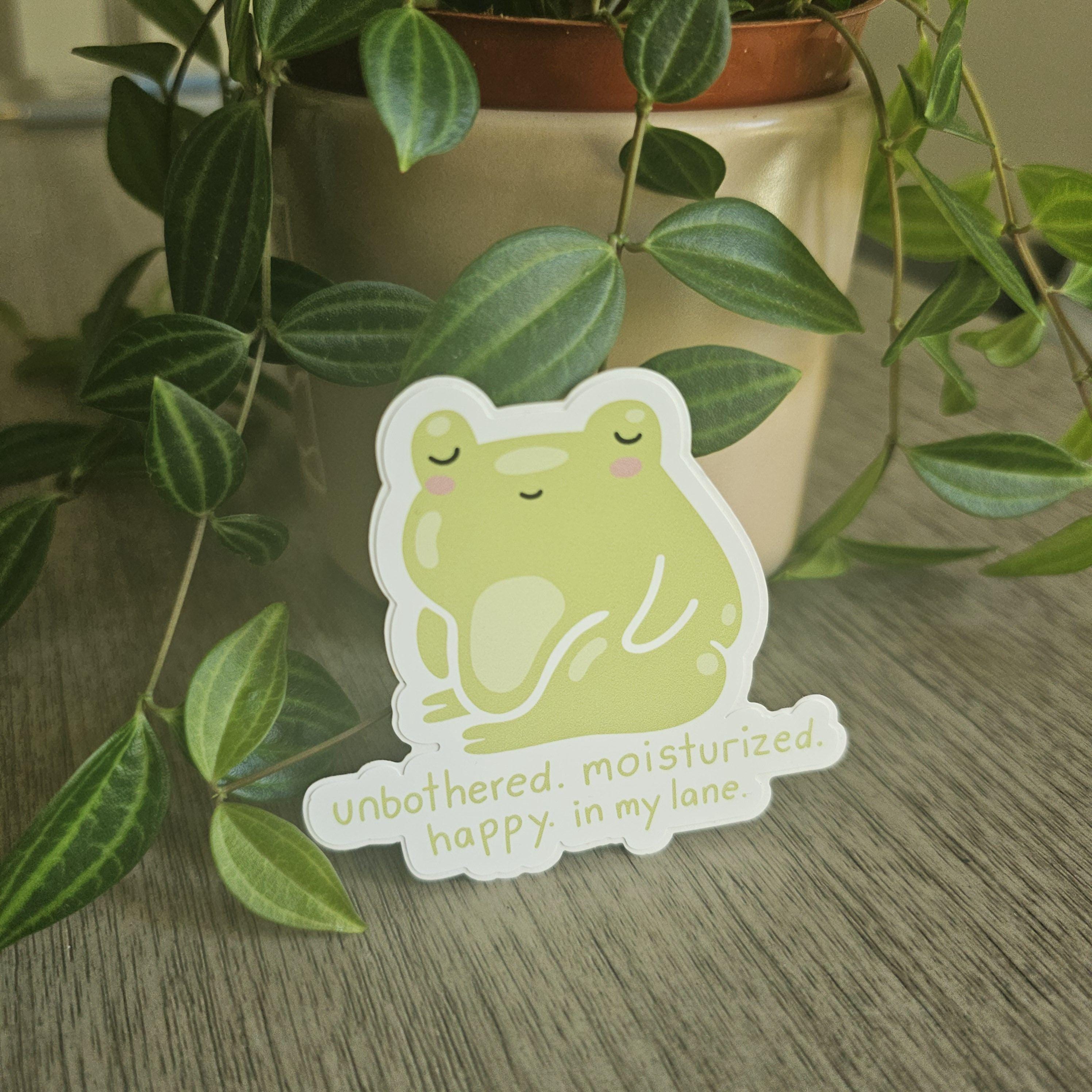 うるおいのあるカエルのミームステッカー、かわいくて面白い動物のデカール - Etsy 日本
