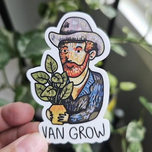 Van Gogh inspirierte Van Plant Aufkleber Kunst Aufkleber Van Gogh Lustiges Geschenk für Kunstliebhaber Stanley Aufkleber Kindle Aufkleber Kunst Aufkleber