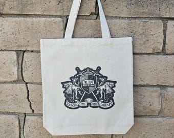 Support the Public Library Canvas Tote Bag – Screen Printed Reusable Eco Bag for Book Lovers and Librarians