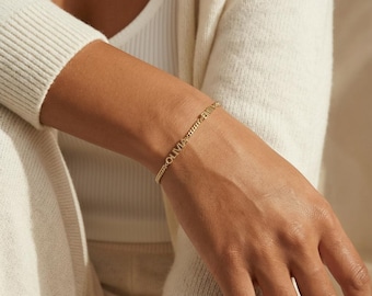 Personalized Name Cuban Link Bracelet, Stainless Steel Custom Jewelry