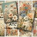 ATC Vintage Flowers Printable Digital Download 2.5 X 3.5 Inches, Junk ...