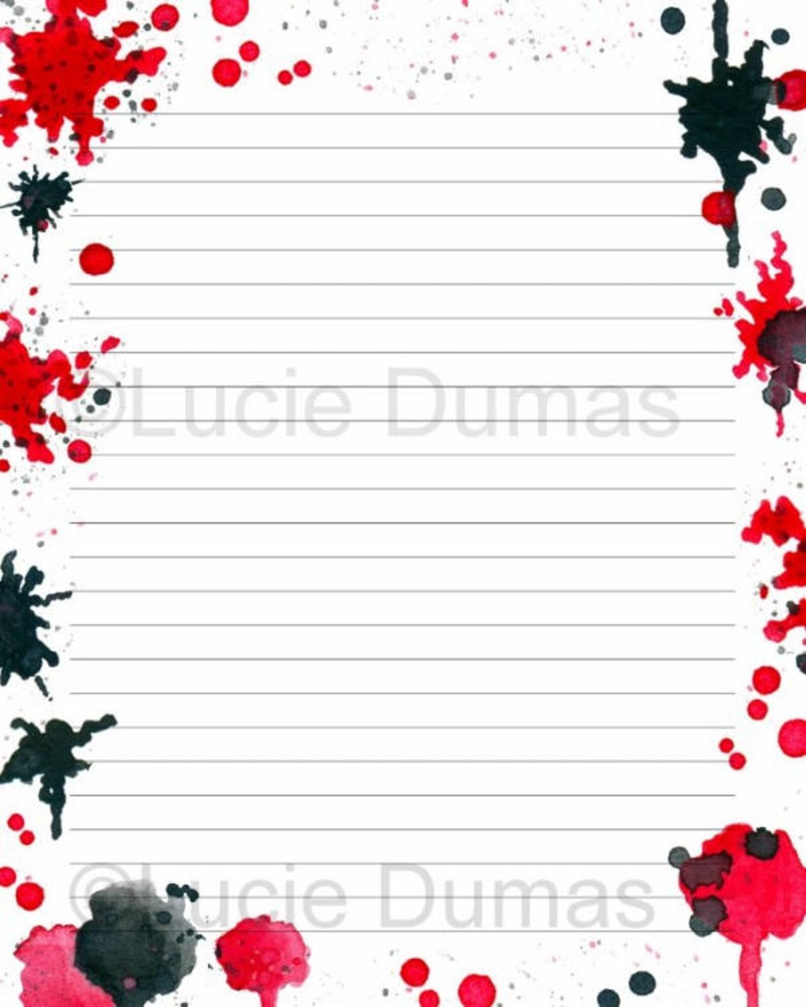 Digital Printable Journal Page Stationary 8x10 JPG Download | Etsy
