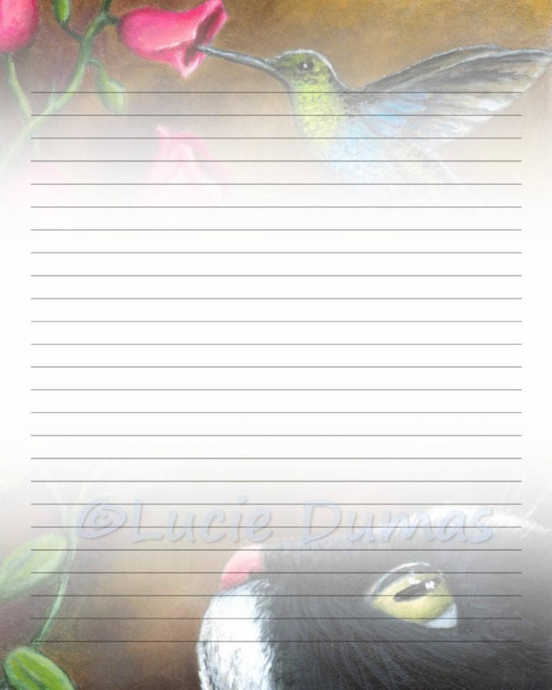 Digital Printable Journal Page Stationary 8x10 JPG Download | Etsy