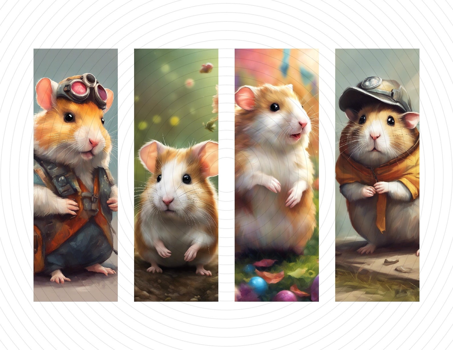 Taking Notes Hamostr Funny Hamsters Bookmarks, Printable, Digital Download, Hamster ...