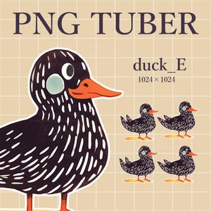 PNGtuberアヒル、pngtuberガチョウ、すぐに使えるストリーマーアバター、Twitch用、pngtuber YouTube用、pngtuber Vtuber用、ストリーミング、