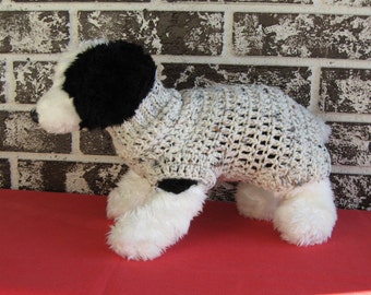 Dog sweater, med. dog sweater, large dog sweater, oatmeal color dog sweater.