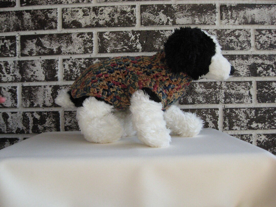 Dog Sweater, Xs Dog Sweater, Sm Dog Sweater, Dog Sweater in Tan/blue