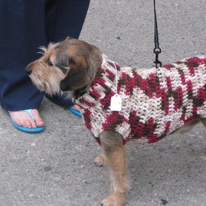 Dog sweater in camoflage, med dog sweater, large dog sweater, camo dog sweater, crochet dog sweater. image 4