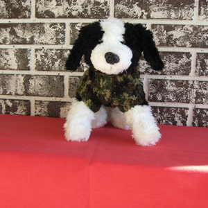 Dog sweater in camoflage, med dog sweater, large dog sweater, camo dog sweater, crochet dog sweater. image 2