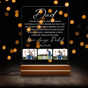 Personalized Dad Photo Gift ,Gift for Dad ,Best Dad Ever, Fathers Day Gift , Personalized Gift, Bedroom Night Light , Dad Christmas Gift,