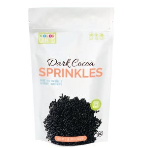 Bulk Natural Chocolate Sprinkles | Cocoa Sprinkle Mix | Natural Halloween Sprinkles | Black Sprinkles
