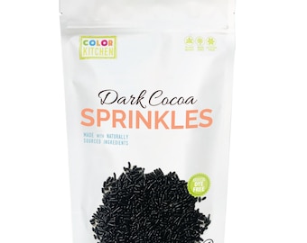 Bulk Natural Chocolate Sprinkles | Cocoa Sprinkle Mix | Natural Halloween Sprinkles | Black Sprinkles