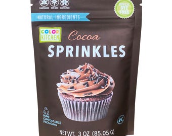 Natural Dark Chocolate Sprinkles | Sprinkles Mix | Cake, Cupcake and Ice Cream Sprinkles | Holiday and Halloween Cookie Decorating