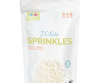 Bulk Natural White Sprinkles | White Sprinkle Mix | Natural Winter Sprinkles | Holiday Cookie Decorating
