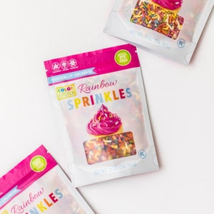 Natural Rainbow Sprinkles  |  Rainbow Sprinkle Mix | Natural Rainbow Sprinkles  | Holiday Cake Decorating | Decorate Kit | Sprinkles Mix