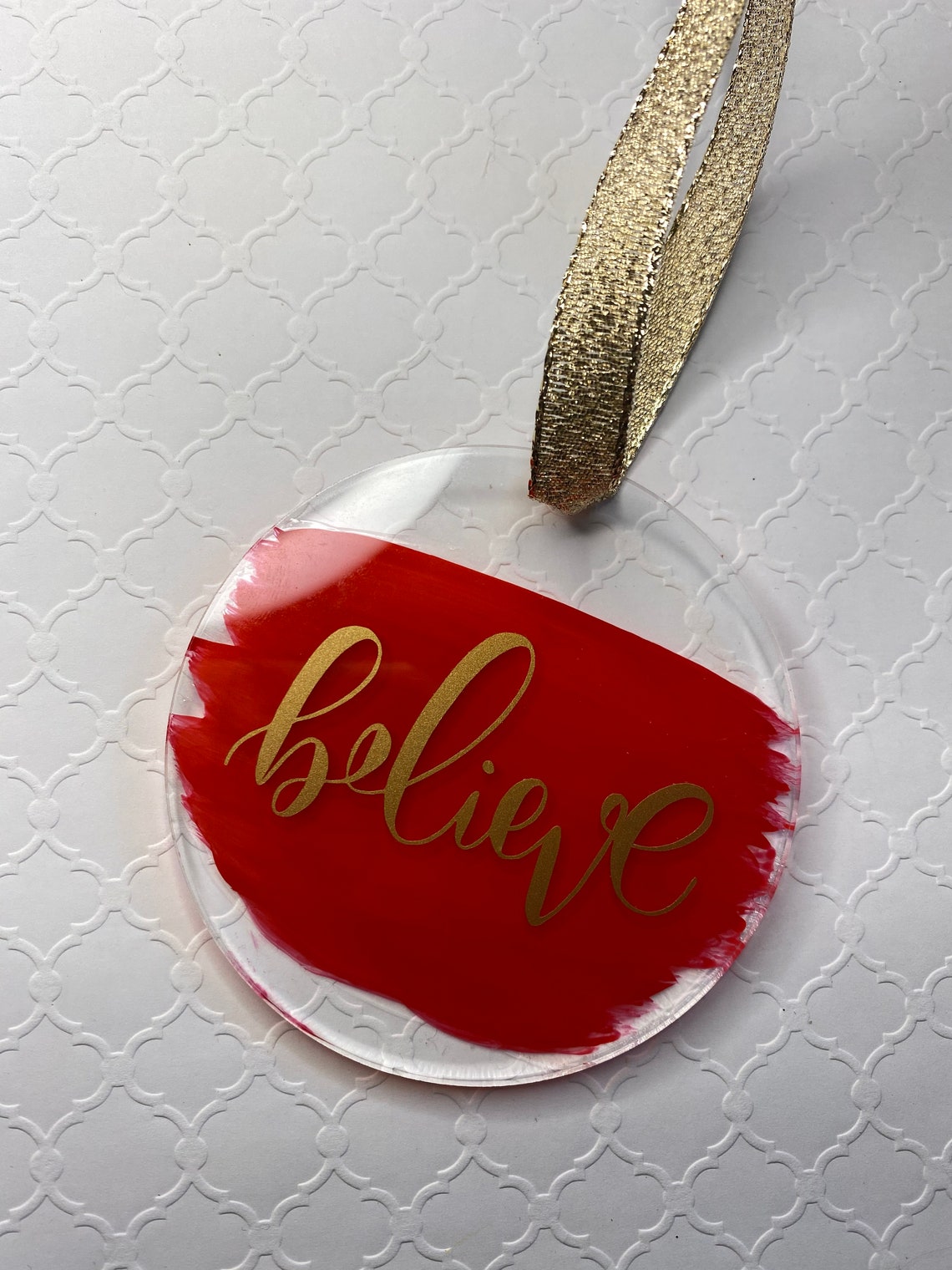 Acrylic Hand Painted and Vinyl Ornament Etsy