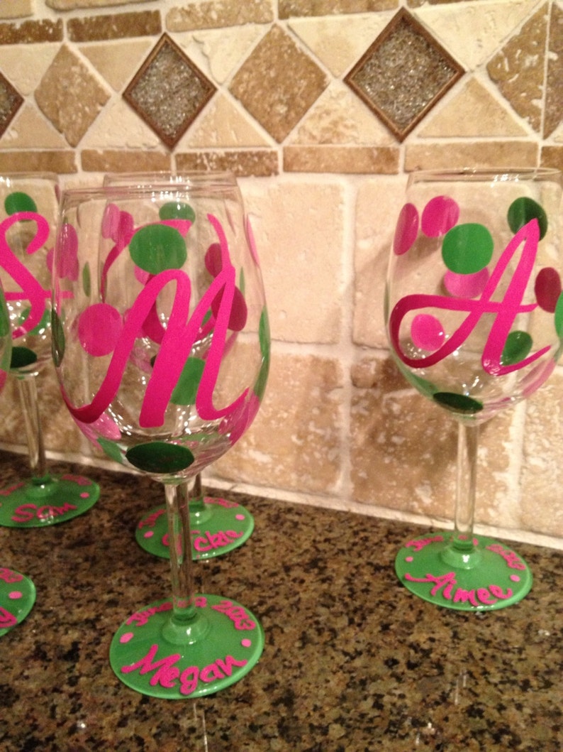 Hand Painted and Personalized Wine Glasses Pilsner Glasses Etsy