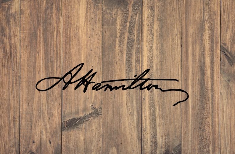 Alexander Hamilton Signature Vinyl Decal Hamilton Window Etsy