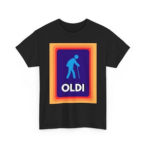 Camiseta Oldi / Camiseta divertida con el logotipo del supermercado Aldi de un anciano