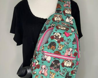 Borsa a tracolla retrò Fluffy Pups