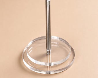 Modern Acrylic Yarn Holder Stand Stainless Steel Double-Axis Spinner for Knitting & Crochet