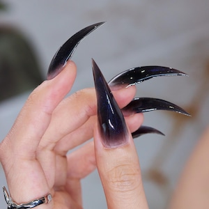 Black Cat Eye Dragon Claw Press-On Nail | Gothic 3D Fantasy Nail Art | Fox Nails | Werewolf Nails | Cat Nails | Eagle Claw Nails | Y2K Nails