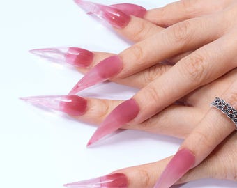 Purple Icy & Matte Dragon Claw Press-On Nails | Vampire Claw Nails | Fox Nails | Werewolf Claw Nails | Cat Nails | Eagle Claw Nails | Demon