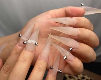 Uñas de garra de dragón vampiro para Halloween, uñas de garra de aguja de bruja gótica para cosplay, garras de bruja de fantasía gótica, uñas de hombre lobo vampiro