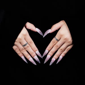 Pink Icy Matte Dragon Claw Press-On Nails, Gothic 3D Fantasy Nail Art, Fox Nails, Werewolf Nails, Cat Nails , Eagle Claw Nails, Y2K Nails