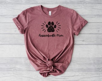 Aussiedoodle shirt hond moeder, uniseks jersey T-shirt met korte mouw, doodle hondenshirt, cadeau-item - hondenliefhebber-shirt, grappige hond moeder cadeau, grafisch T-shirt