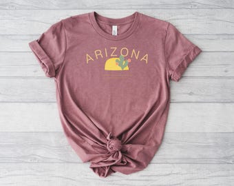 Arizona Cactus Unisex Tee, Southwest Casual Style Shirt, Phoenix Scottsdale, Queen Creek, Saguaro, Laid Back Fashion, Womens Top