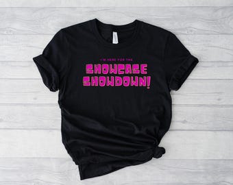 Here for the Showcase Showdown, Gameshow T-Shirt, Plinko Tee, Unisex Jersey Short Sleeve, Showcase Showdown, One Dollar, Drew Carey