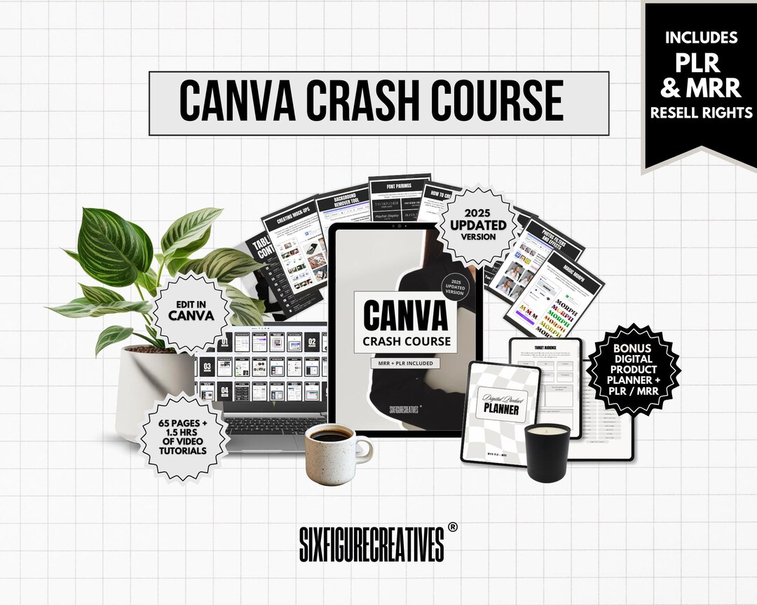 Canva Course 2025 With MRR and PLR, Canva Crash Course 2025, Canva ...