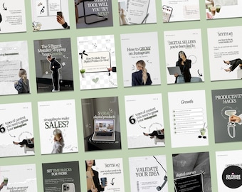 80 Trendy Carousels For Digital Marketing, Digital Marketing Carousels PLR, IT GIRL Carousels, Aesthetic Instagram Carousels, Carousels Plr
