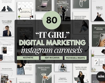 Carruseles estéticos de marketing digital, carruseles de marketing digital, carrusel viral de Instagram, carrusel de marketing digital, carrusel viral PLR