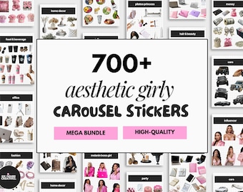 Instagram Carousel Stickers, Aesthetic Instagram Stickers, Viral Instagram Stickers, Carousel Stickers on Instagram, Trendy Carousel Sticker